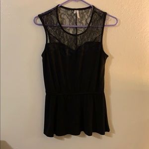 Studio Y • Black peplum Top